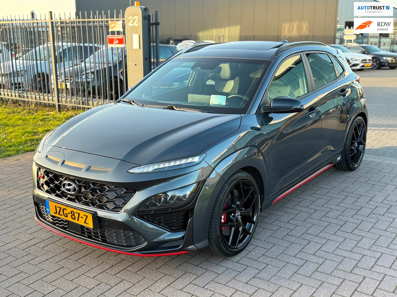 Hyundai Kona - N 2.0 2022 280PK Grijs Vol opties Fabrieks-garantie! - AutoWereld.nl