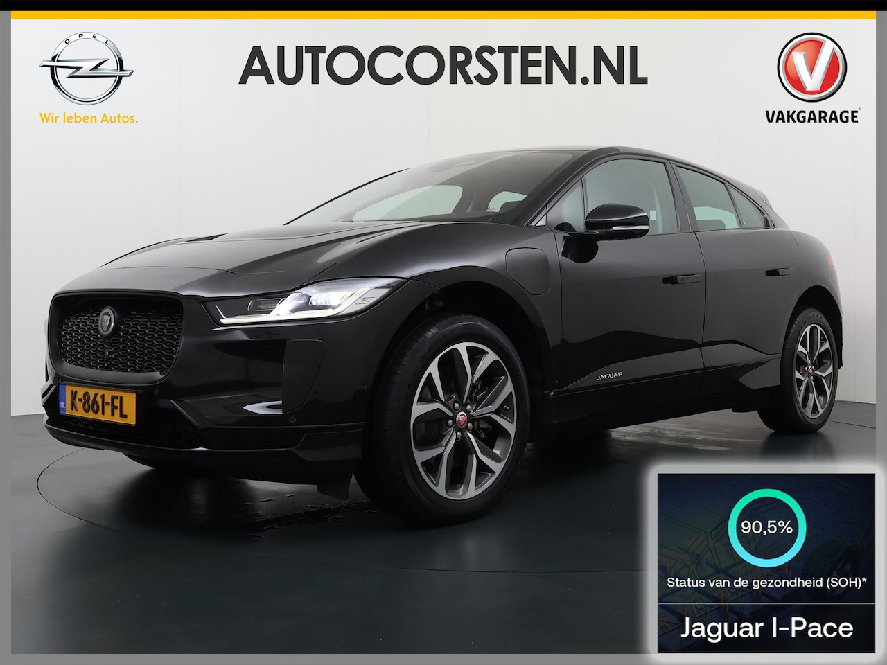 Jaguar I-PACE - EV320pk SE 90kWh 3Fase ! Soh 90.5% AWD Leer Meridian™ Hifi Memory Navi Ecc 3D-Surround Cam - AutoWereld.nl