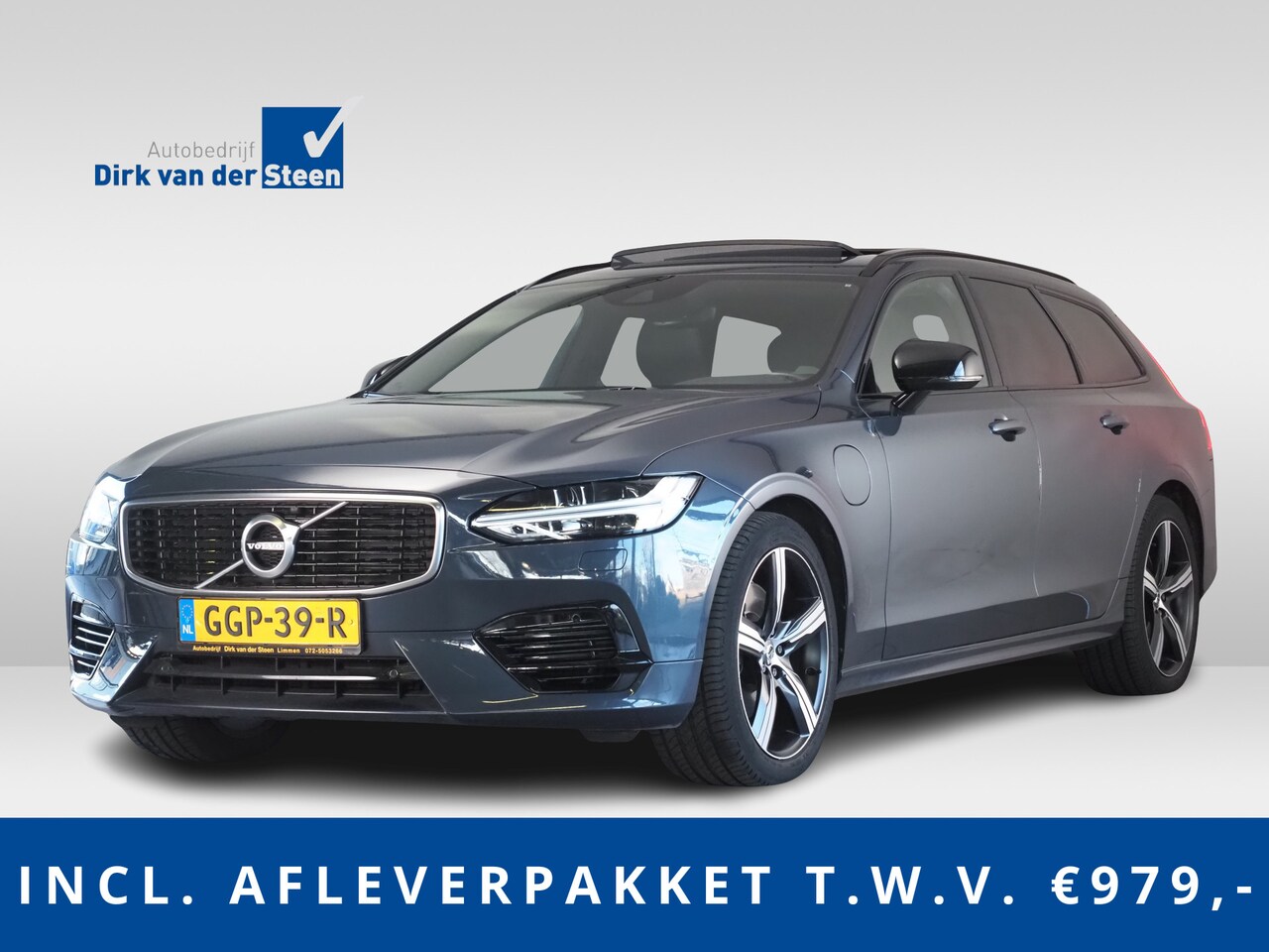 Volvo V90 - 2.0 T8 AWD Plug-in Hybrid R-Design | Luchtvering | Stoelventilatie | Massagestoelen | Pano - AutoWereld.nl