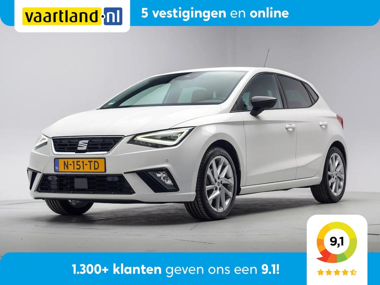 SEAT Ibiza - 1.0 EcoTSI FR Business Intense [ virtual cockpit CarPlay LED ] - AutoWereld.nl
