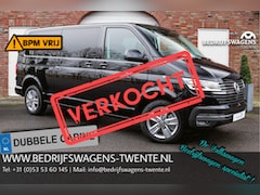 Volkswagen Transporter - T6.1 2.0 TDI 204PK DSG L2H1 HIGHLINE DUB/CAB Standkachel | Leder | LED | Trekhaak | Full O