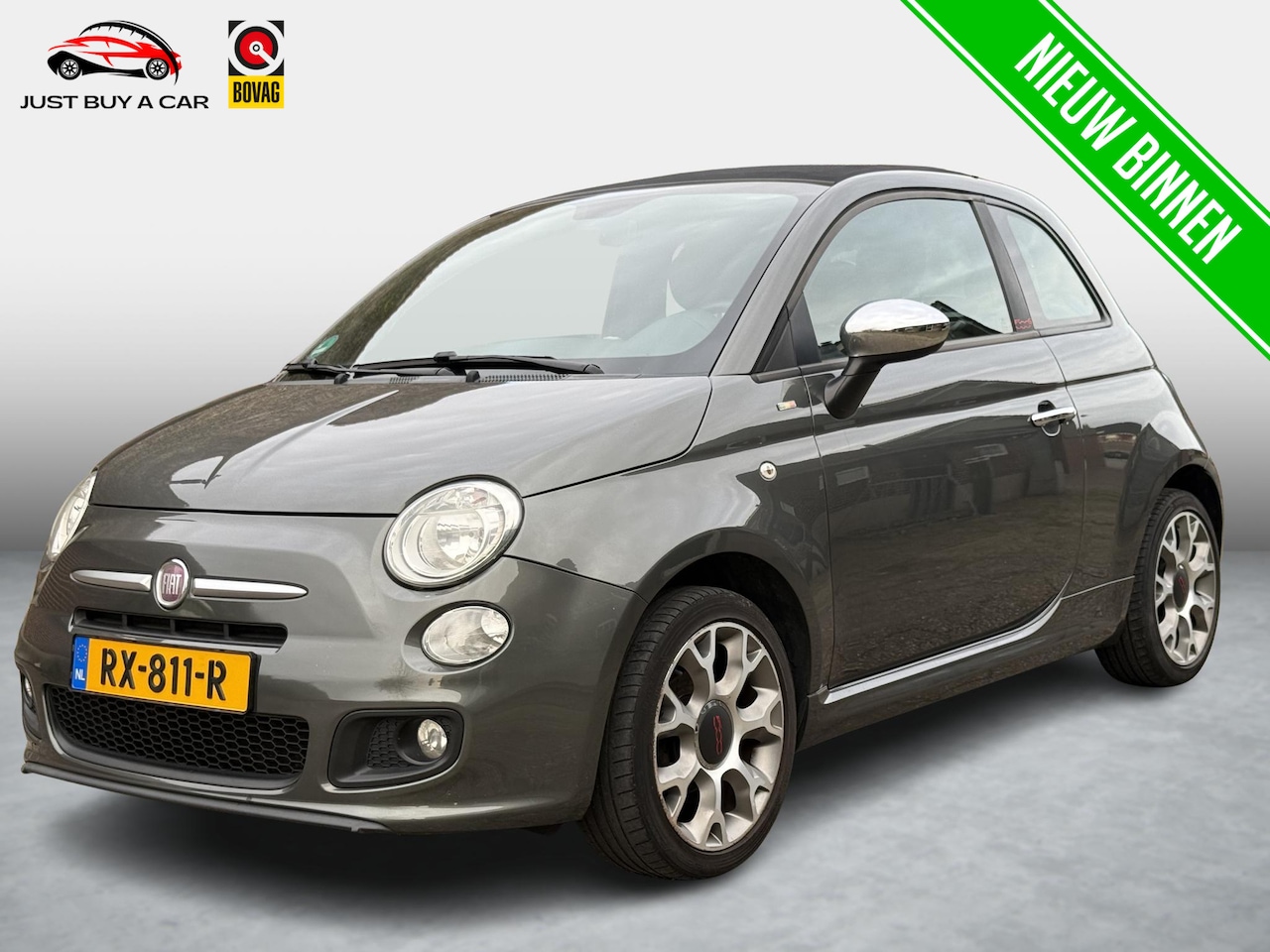 Fiat 500 C - 1.2 Lounge Sport Distr. riem vervangen 2025 / Trekhaak / Carplay / Leder Stof / Navigatie - AutoWereld.nl