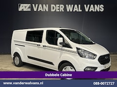Ford Transit Custom - 2.0 TDCI 131pk Automaat L2H1 Dubbele cabine Euro6 Airco | 6-Zits | Camera | Navigatie | Ap