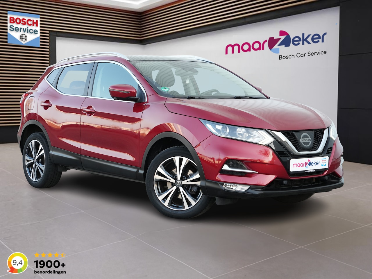 Nissan Qashqai - 1.2 N-Connecta ✅Panodak✅Navi✅Camera✅Lane ass.✅Keyless✅Cruise✅Clima✅ - AutoWereld.nl