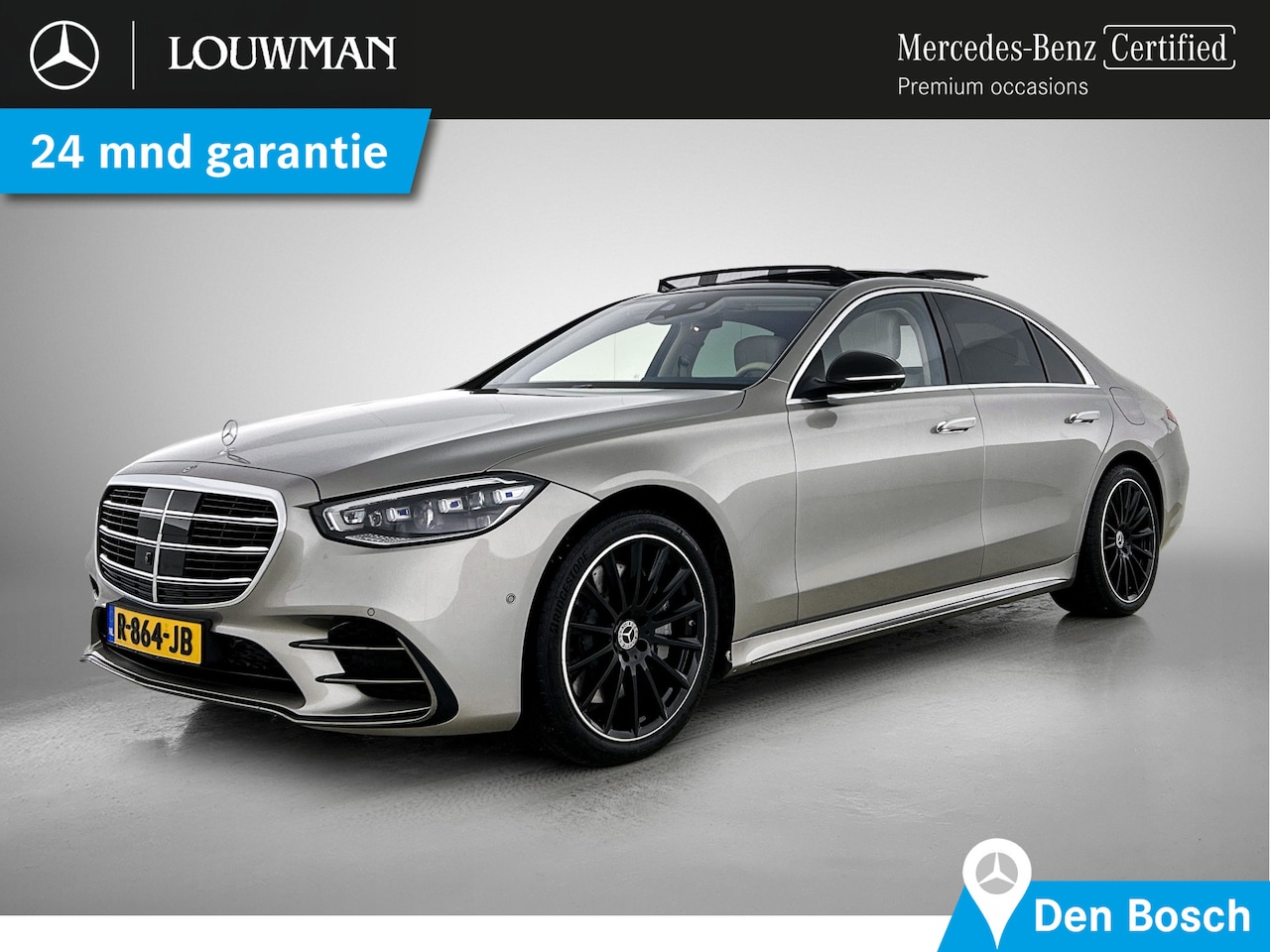 Mercedes-Benz S-klasse - 580 e Lang AMG Line | Burmester | Elektrische stoelverstelling | Panorama schuif-kanteldak - AutoWereld.nl