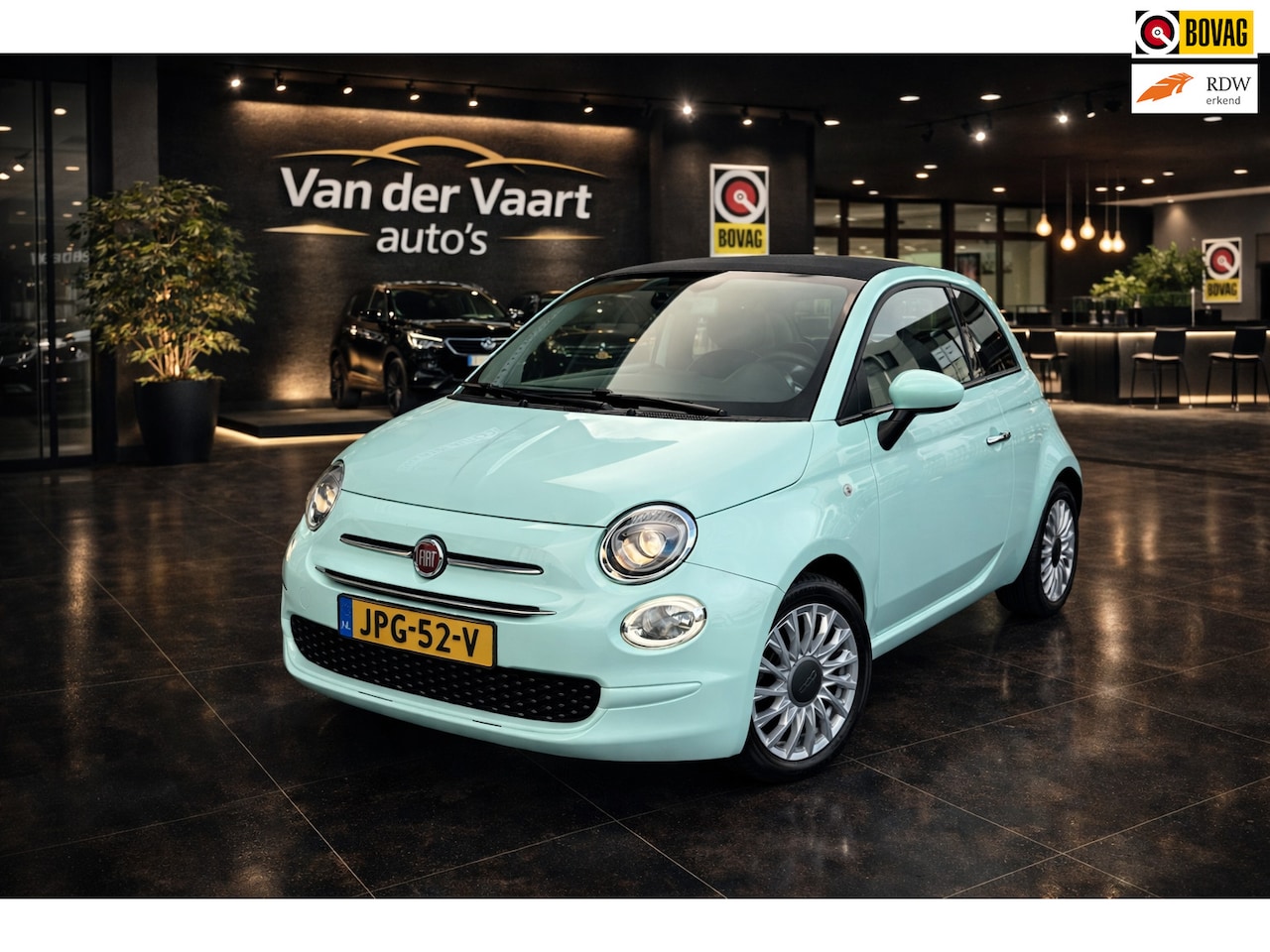 Fiat 500 - CABRIO 1.2 Star Verde Lattementa Apple AIRCO LMV - AutoWereld.nl