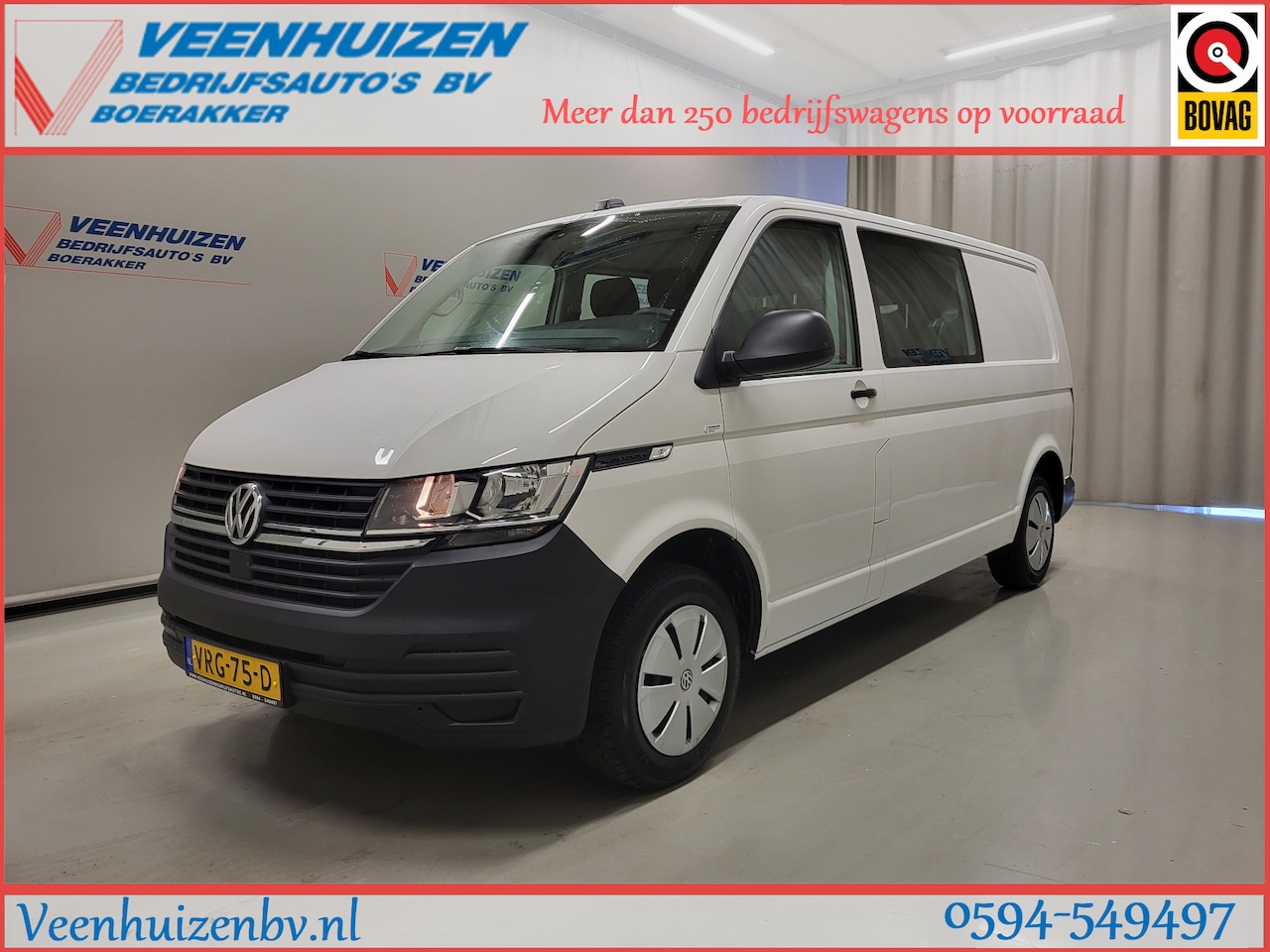 Volkswagen Transporter - 2.0TDI L2/H1 Dubbele Cabine Euro 6! - AutoWereld.nl