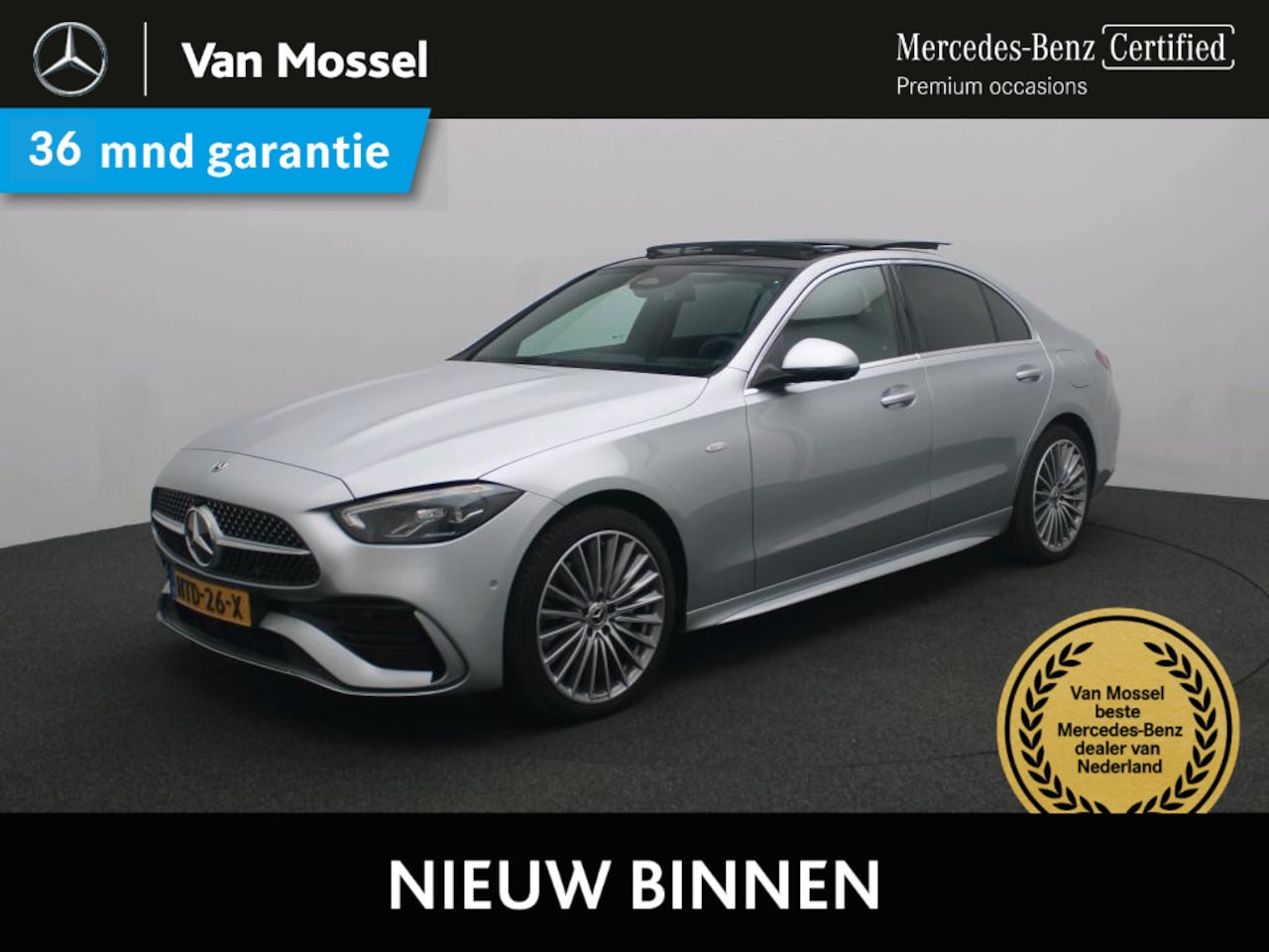 Mercedes-Benz C-klasse - 300 e Business Solution AMG / Panaromadak / Multispaaks-velgen / Memory-Stoelen / 360Grade - AutoWereld.nl