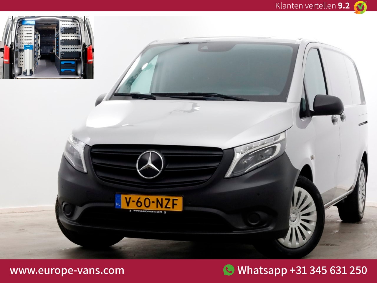 Mercedes-Benz Vito - 114 CDI 136pk Compact 9G Automaat 2x Schuifdeur/LED/Camera/Inrichting 09-2022 - AutoWereld.nl