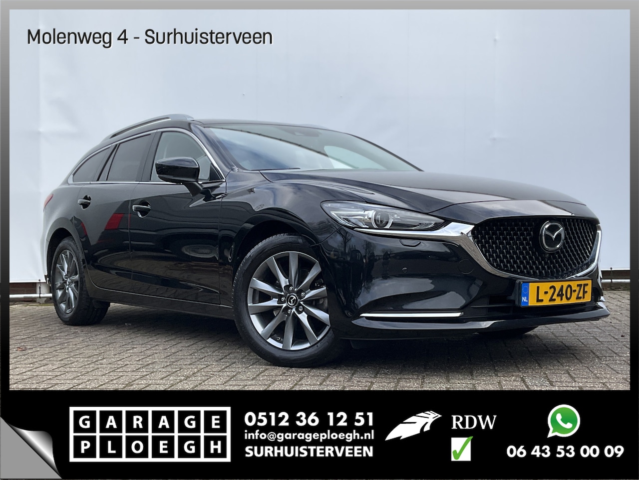 Mazda 6 Sportbreak - 2.0 SkyActiv-G 165 Trekhaak Stoel/Stuurverw HUD Adap.Cruise 360Cam Dealer-OH! - AutoWereld.nl