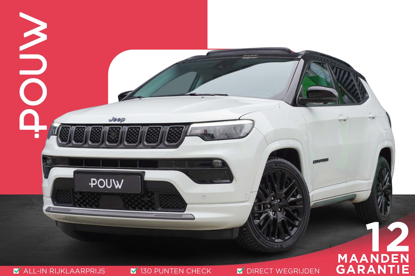 Jeep Compass - 4xe 240 Plug-in Hybrid Electric S | Panoramadak | Adaptive Cruise | Stoelverwarming & Verk - AutoWereld.nl