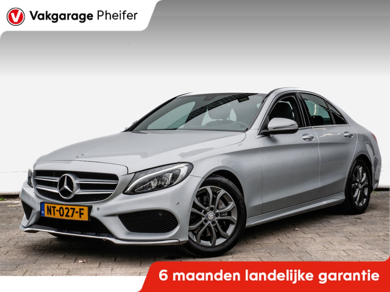 Mercedes-Benz C-klasse - 180 156pk Aut.9 AMG Line Trekhaak/ Leer/ Camera/ Navigatie/ Cruise control/ Full led - AutoWereld.nl