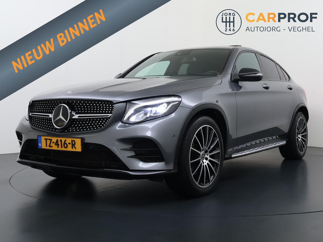 Mercedes-Benz GLC-klasse Coupé - 250 4MATIC Premium Plus AMG Styling Burmester Schuifdak Treeplanken 360 Camera - AutoWereld.nl