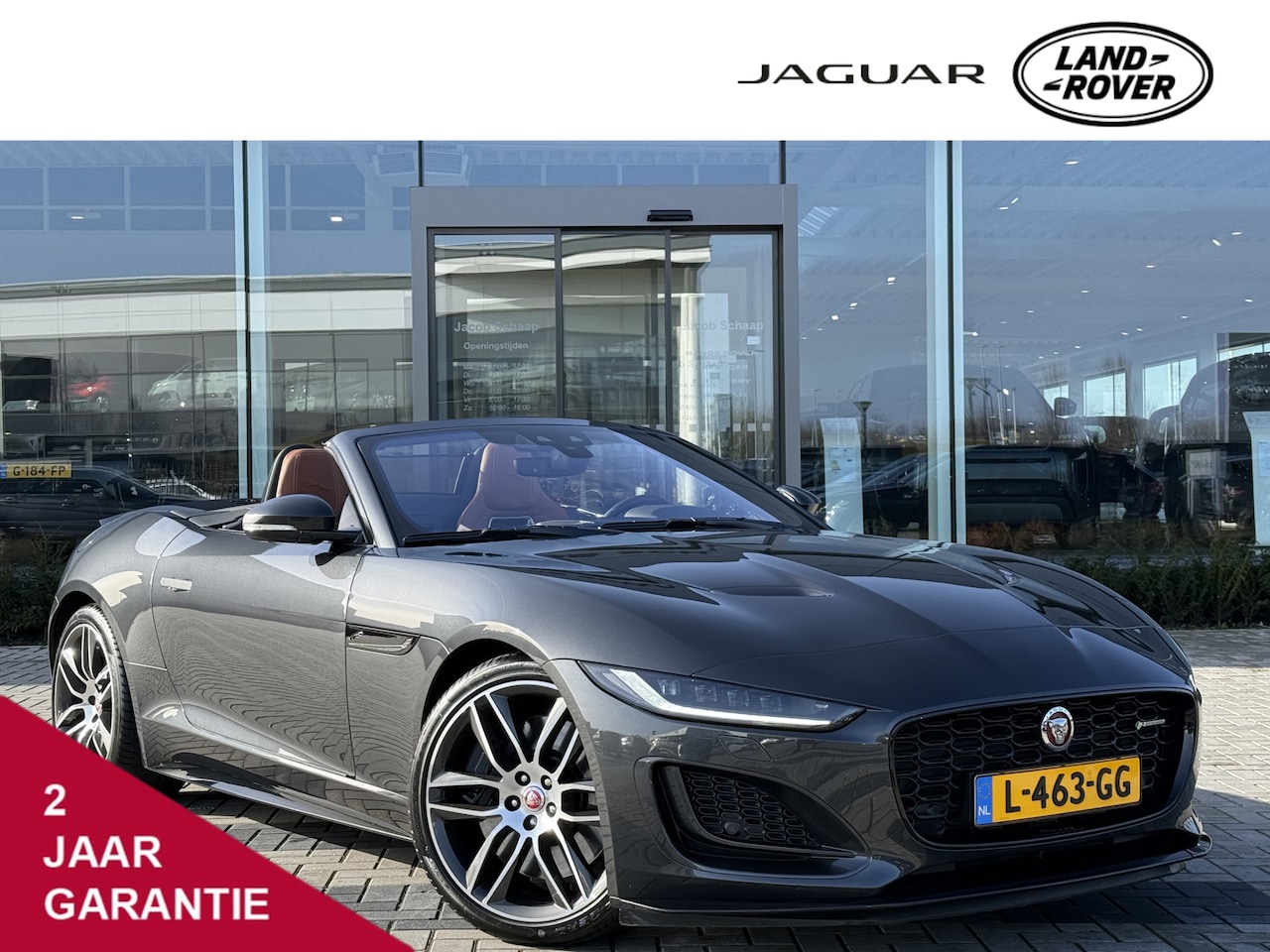 Jaguar F-type - Convertible P450 RWD R-Dynamic | Black Pack | Cognac (Tan) Leder | Origineel Nederlandse A - AutoWereld.nl