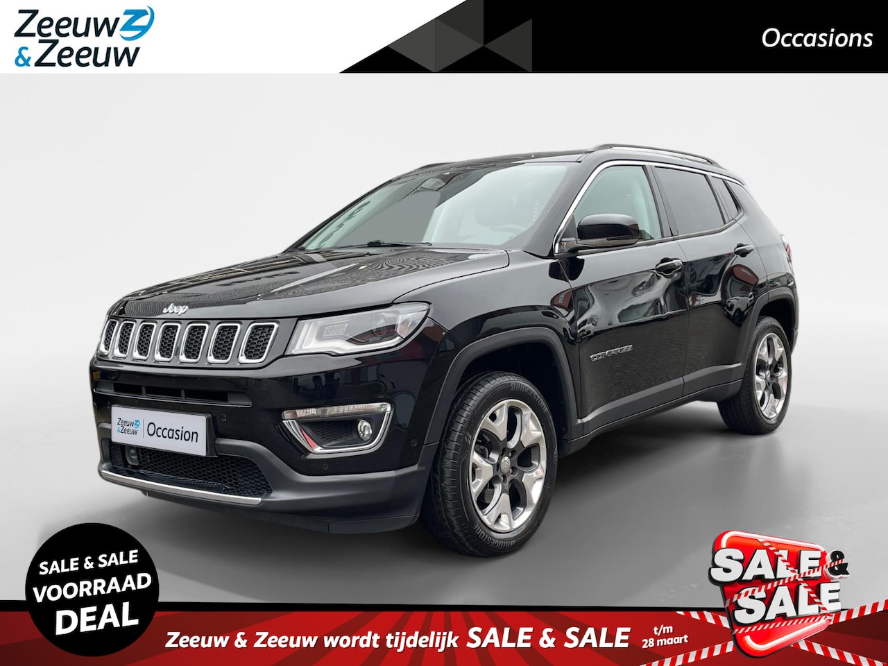 Jeep Compass - 1.4 MultiAir Limited 4x4 | Navigatie |Stoel en Stuurwielverwaming| Elektrische achterklep| - AutoWereld.nl