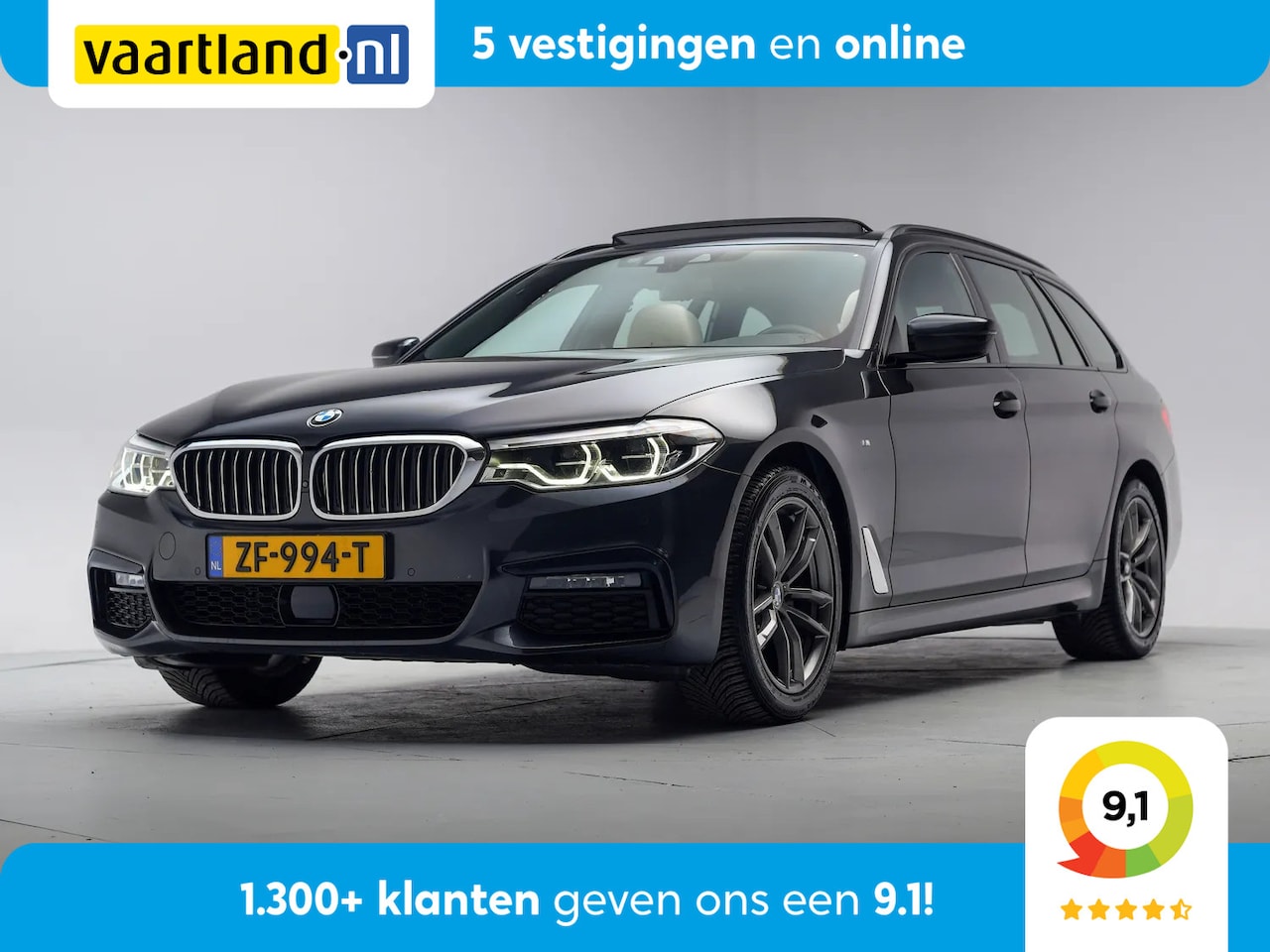BMW 5-serie Touring - 520i M-sport High Executive Aut. [ Pano HarmanKardon Navi Prof. ] - AutoWereld.nl