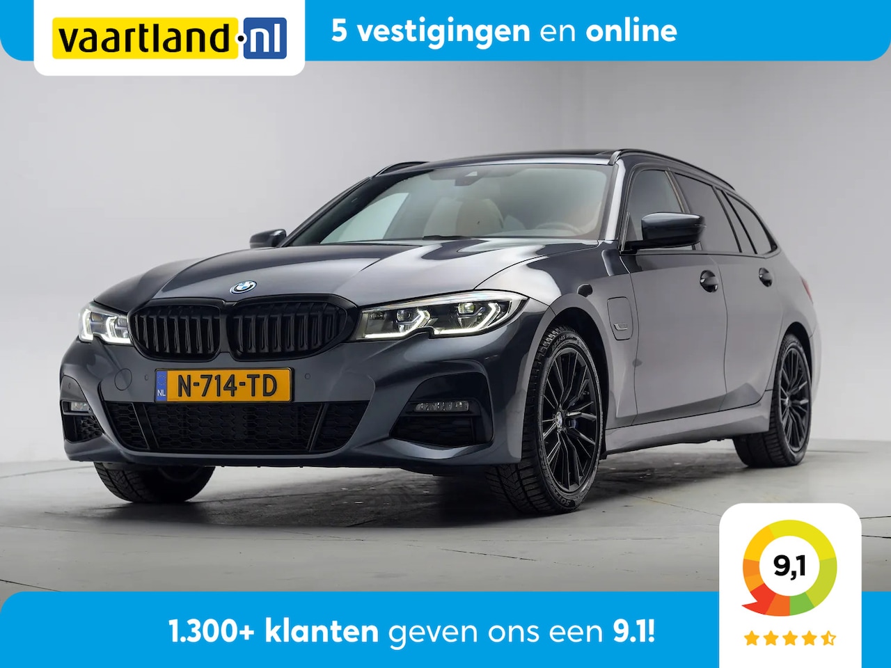 BMW 3-serie Touring - 320e M Sport Shadow Line [ Pano Trekhaak Navi Leder Apple/Android ] - AutoWereld.nl