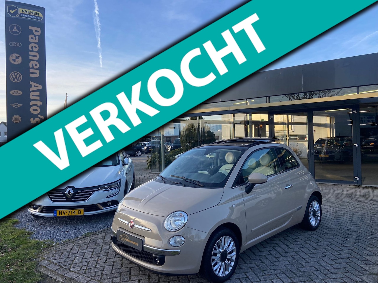 Fiat 500 - 1.2 Cappucino|Pano|Sensor|GroteScherm - AutoWereld.nl
