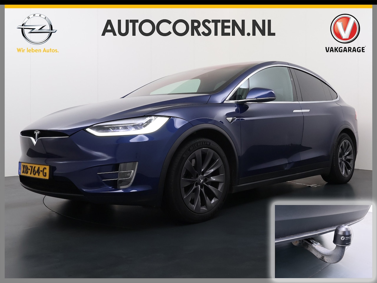 Tesla Model X - 100D 20" Trekhaak Leder Luchtvering Adaptive Cruise AutoPilot Panoramadak Vleugeldeuren Ca - AutoWereld.nl