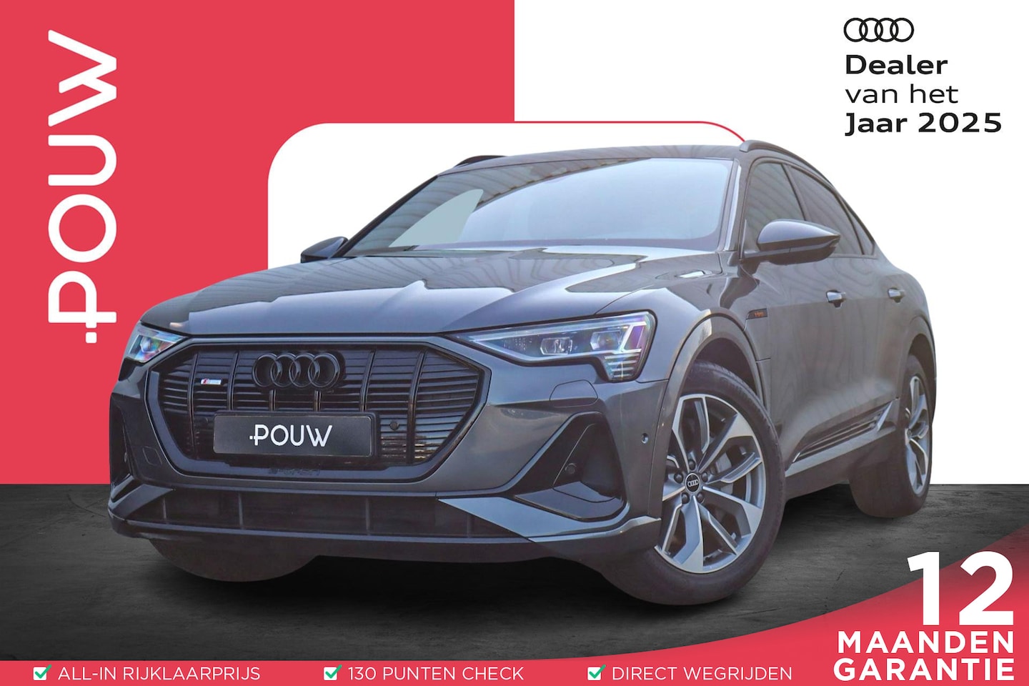 Audi e-tron Sportback - 55 408pk quattro S Edition 95 kWh | Luchtvering | Trekhaak | Optiekpakket Zwart Plus - AutoWereld.nl