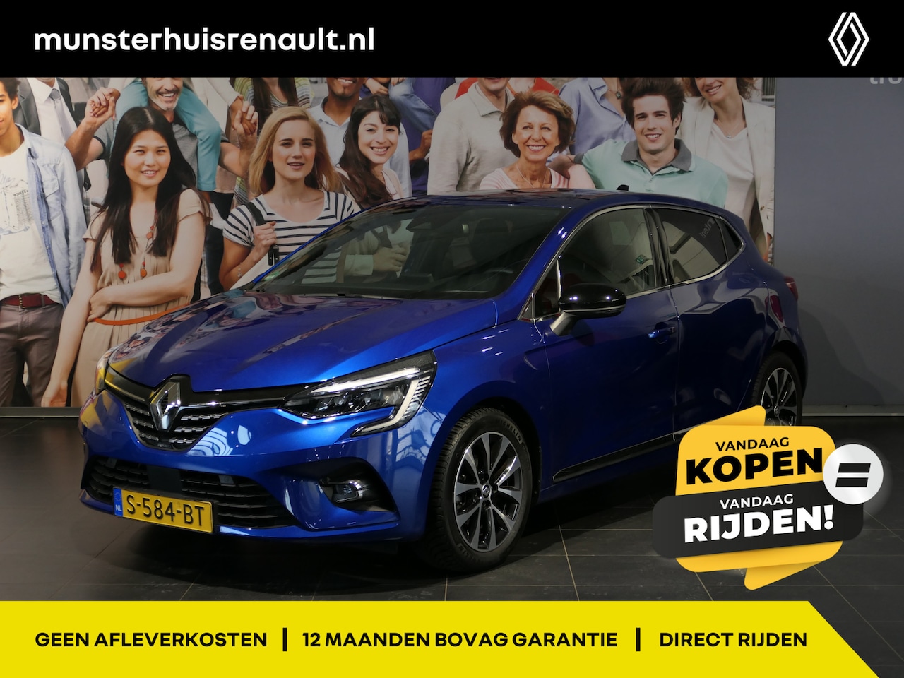 Renault Clio - 1.0 TCe 90 Techno - Dealer onderhouden - Dodehoek - Adaptive cruise - Groot scherm - Senso - AutoWereld.nl
