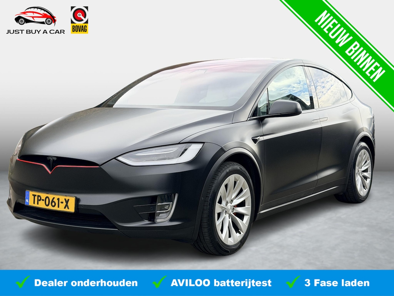 Tesla Model X - 100D 7p. SoH 88.3% / Incl. Autopilot uitgerust / Orig. Trekhaak nieuw / Nappa / Gewrapt ho - AutoWereld.nl