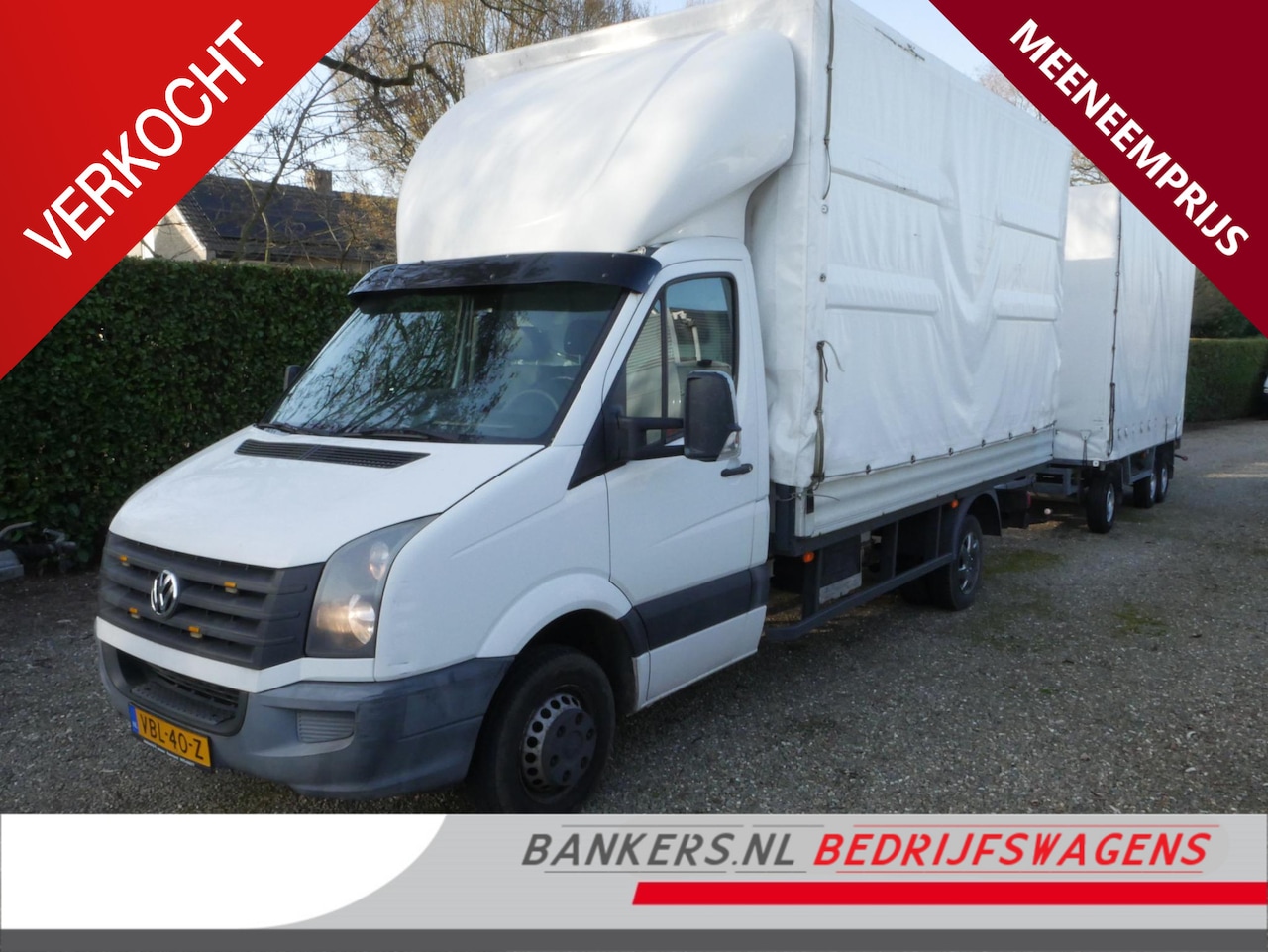 Volkswagen Crafter - 2.0TDI 140PK, L3H1, Airco, Huifopbouw, Zo meenemen zonder garantie, Alleen compleet te koo - AutoWereld.nl