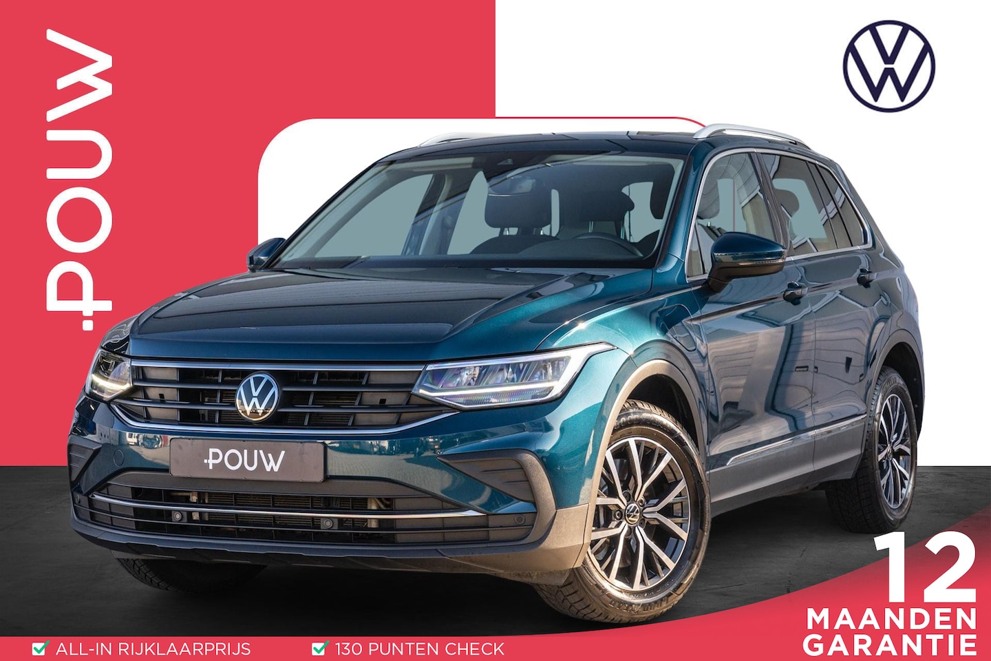 Volkswagen Tiguan - 1.4 TSI 245pk eHybrid Life | SoH 100% | Trekhaak | Panoramadak | Achteruitrijcamera | Stoe - AutoWereld.nl