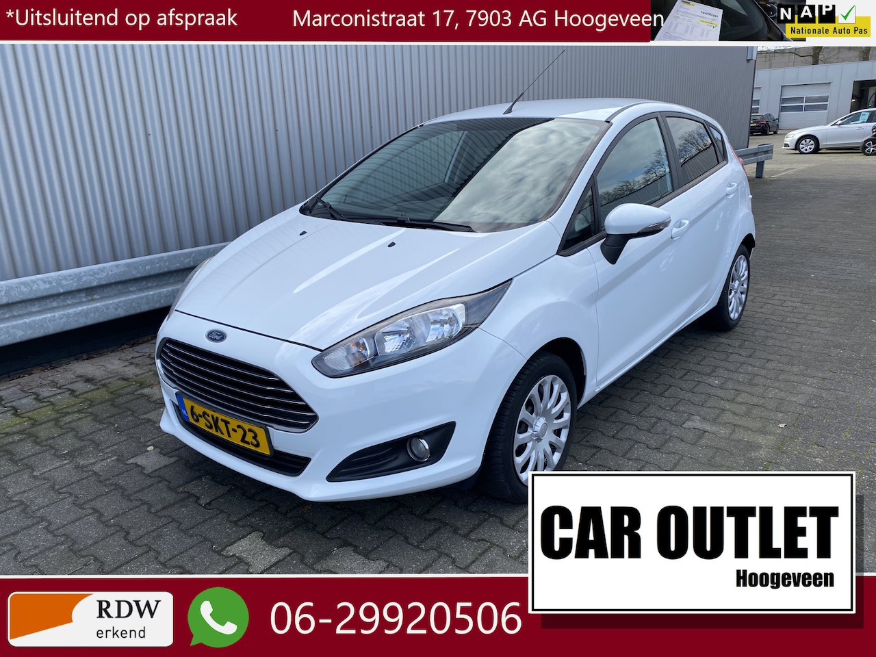 Ford Fiesta - 1.0 Style 84Dkm.NAP, 5-Drs, A/C, Carkit, – Inruil Mogelijk – - AutoWereld.nl