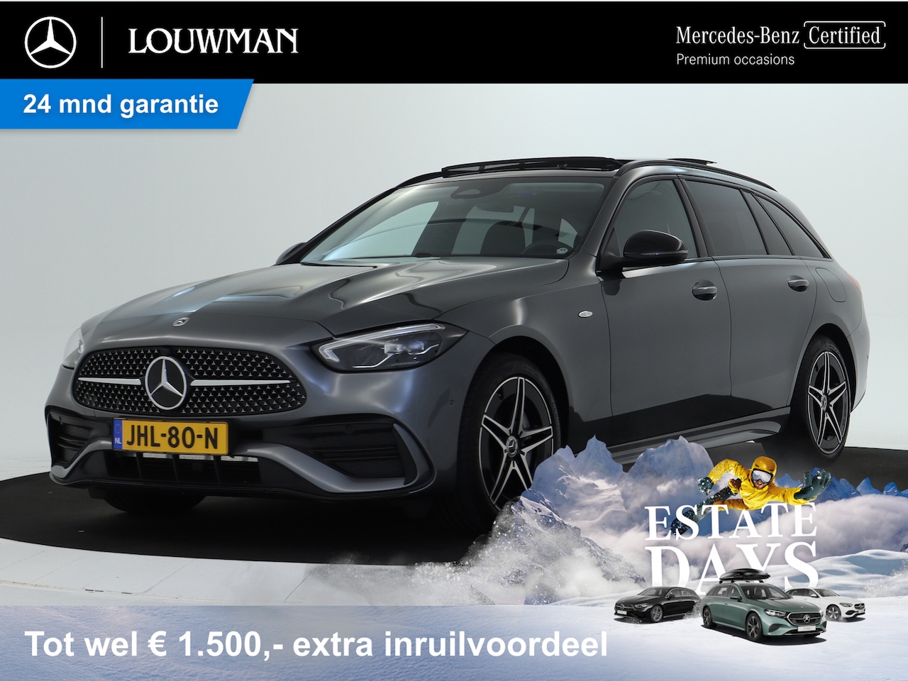Mercedes-Benz C-klasse Estate - 300 e AMG Plug-In Hybride AMG Line | Night Pakket | Trekhaak | Panorama Schuif-Kanteldak | - AutoWereld.nl