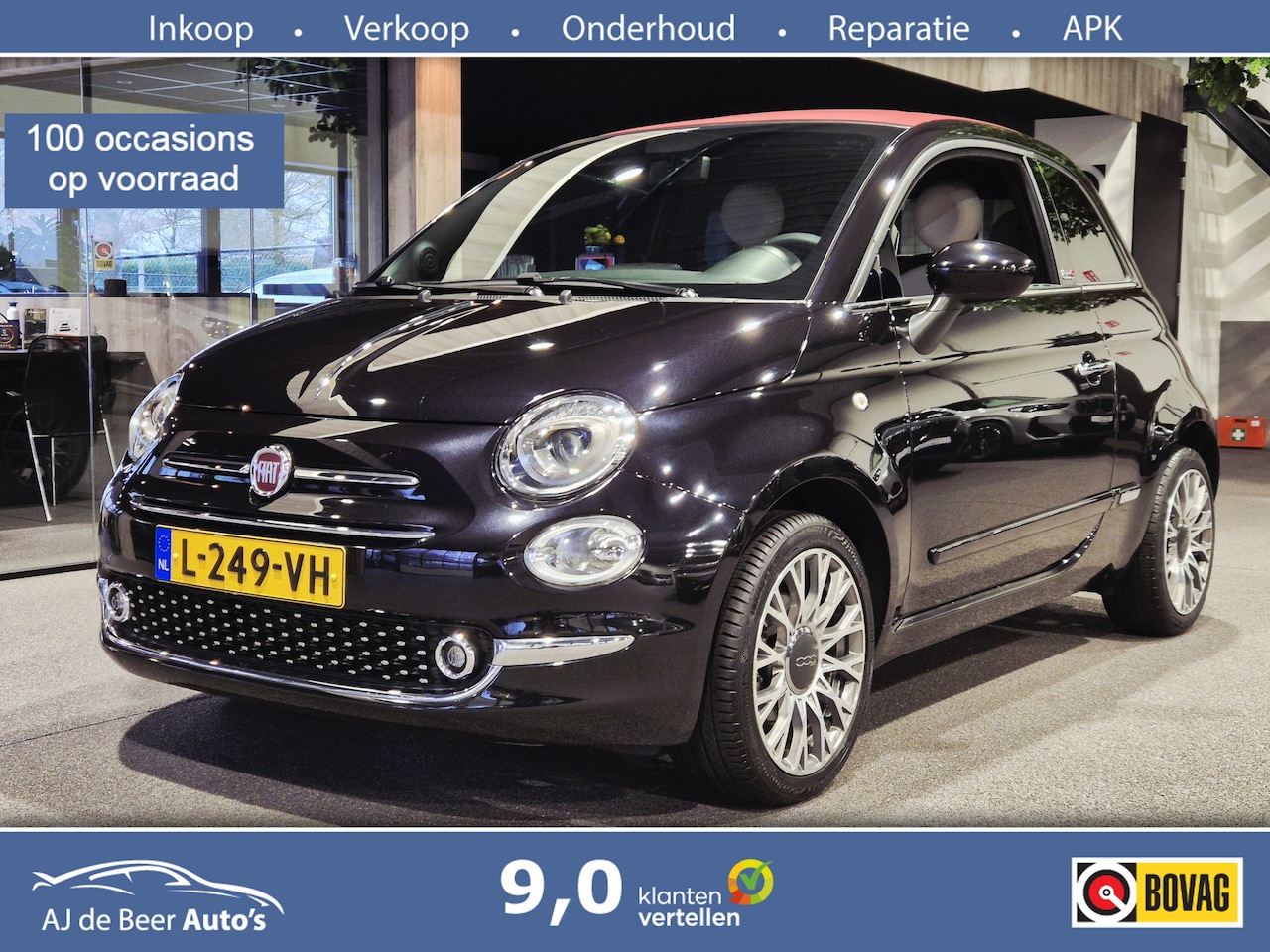 Fiat 500 C - 1.0 Hybrid Launch Edition Cabrio Navi | Airco | LED | BT | Cruise - AutoWereld.nl