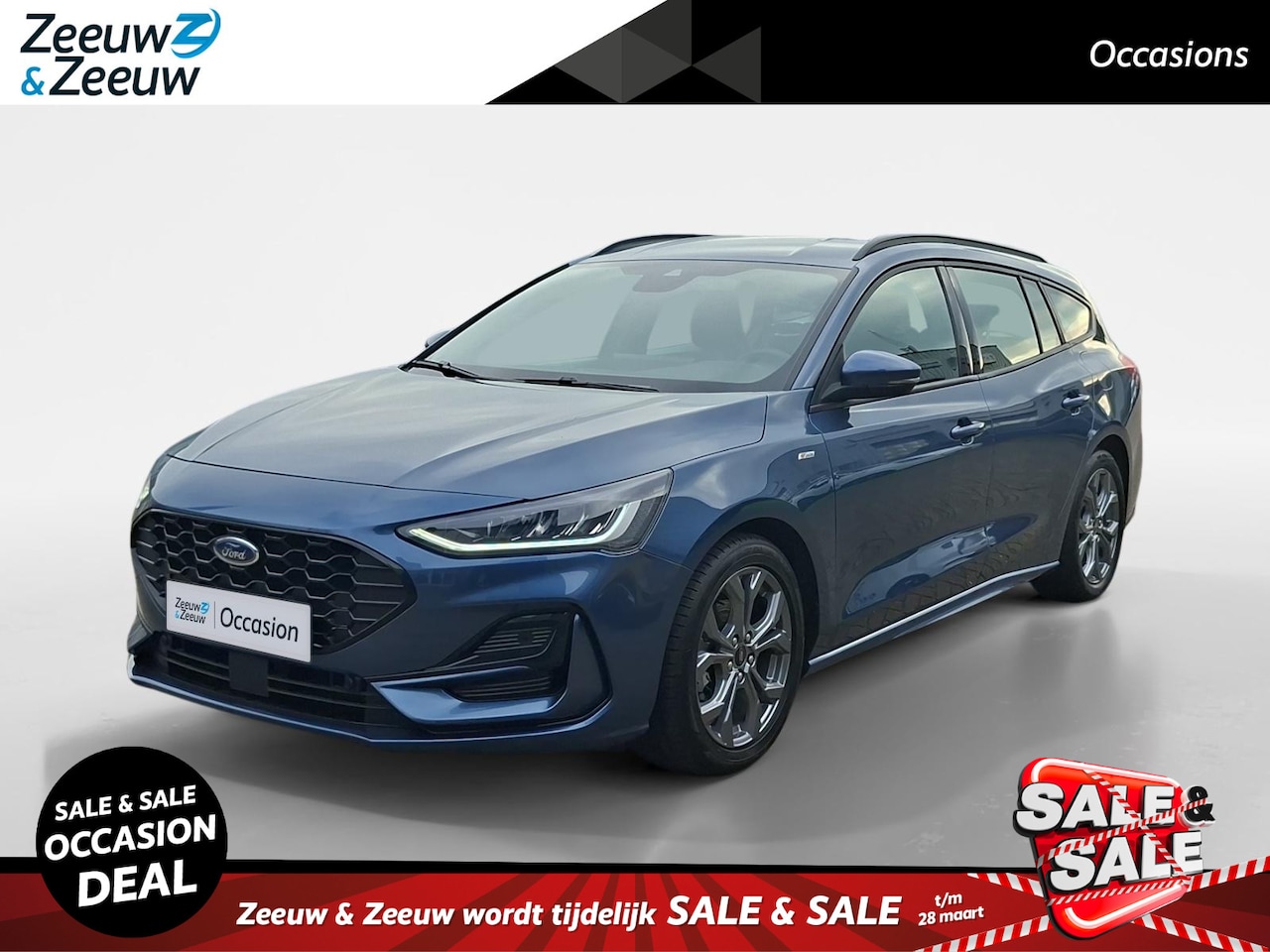 Ford Focus Wagon - 1.0 EcoBoost Hybrid ST-Line 125pk automaat | Navigatie | Cruise control | Achteruitrij cam - AutoWereld.nl