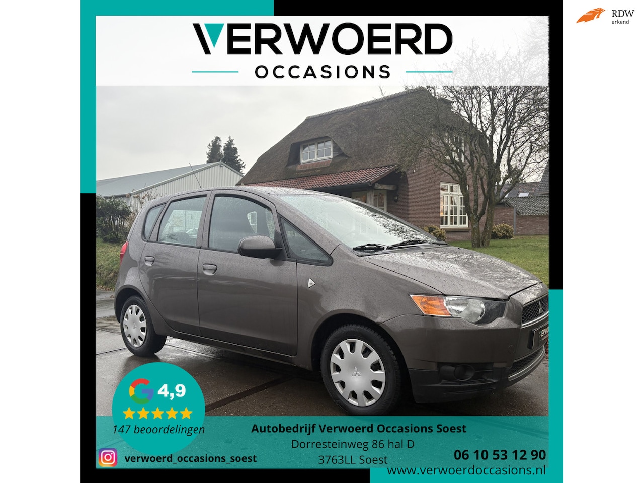 Mitsubishi Colt - 1.3 Edition Two|AIRCO|ONDERHOUDEN|5 DEURS|ONDERHOUDEN|2 KEYS|ELEKTR.RAMEN - AutoWereld.nl