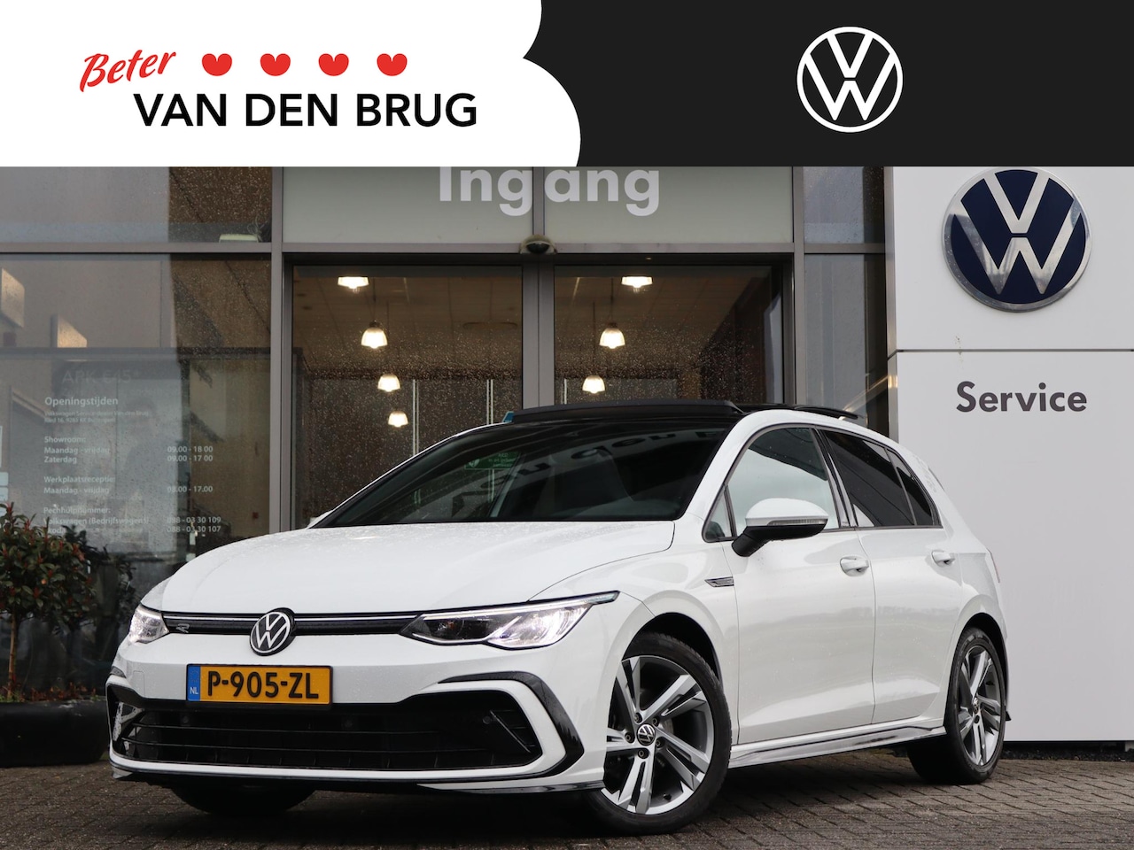 Volkswagen Golf - 1.5 eTSI 131 pk DSG R-Line Business+ | Panorama dak | Trekhaak | Stoel + Stuurverwarming | - AutoWereld.nl