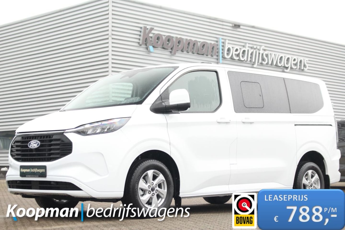 Ford Transit Custom - 2.5 PHEV 233pk L1H1 Kombi Limited | 9-Persoons | Incl BPM | Stuur + Stoelverwarming | Keyl - AutoWereld.nl