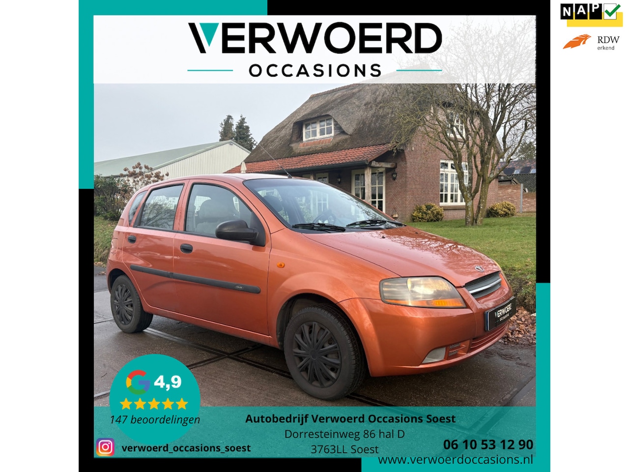 Daewoo Kalos - 1.2 Ace|AIRCO|5 DEURS|2 KEYS|BOEKJES|NAP|NL-AUTO - AutoWereld.nl