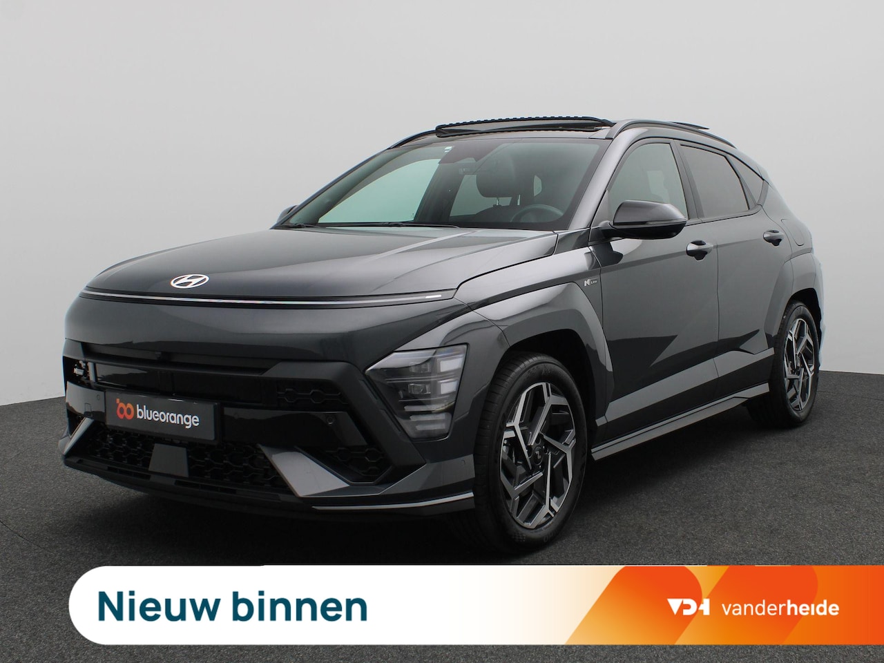 Hyundai Kona - 1.6 GDI HEV N Line Sky 141PK Aut. Trekhaak, Schuifdak, Memorystoel, Keyless, Elektr. Achte - AutoWereld.nl