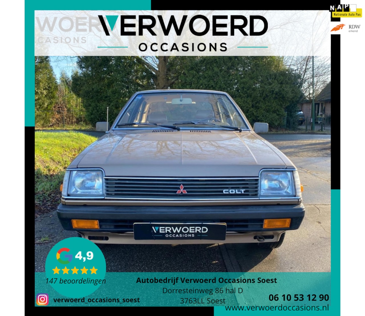 Mitsubishi Colt - 1.2 GL|OLYMPIC|AUTOMAAT|CLASSIC CAR|50.211KM|NL-AUTO|HISTORY COMPLEET|2 KEYS|BOEKJES|NAP| - AutoWereld.nl