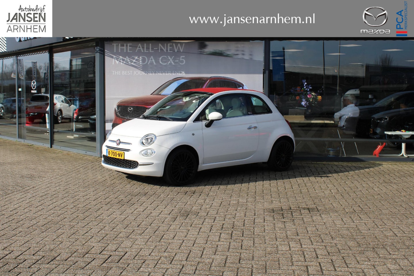 Fiat 500 C - 0.9 TwinAir Turbo Lounge 0.9 TwinAir 80PK Turbo Lounge , Cabrio, Clima, Cruise, Navi, Bluetooth, LMV 17 Inch - AutoWereld.nl