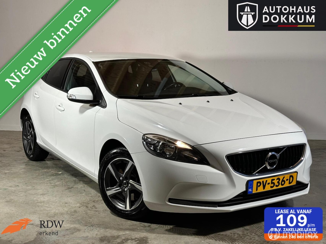 Volvo V40 - 2.0 D2 Kinetic wit automaat incl btw - AutoWereld.nl