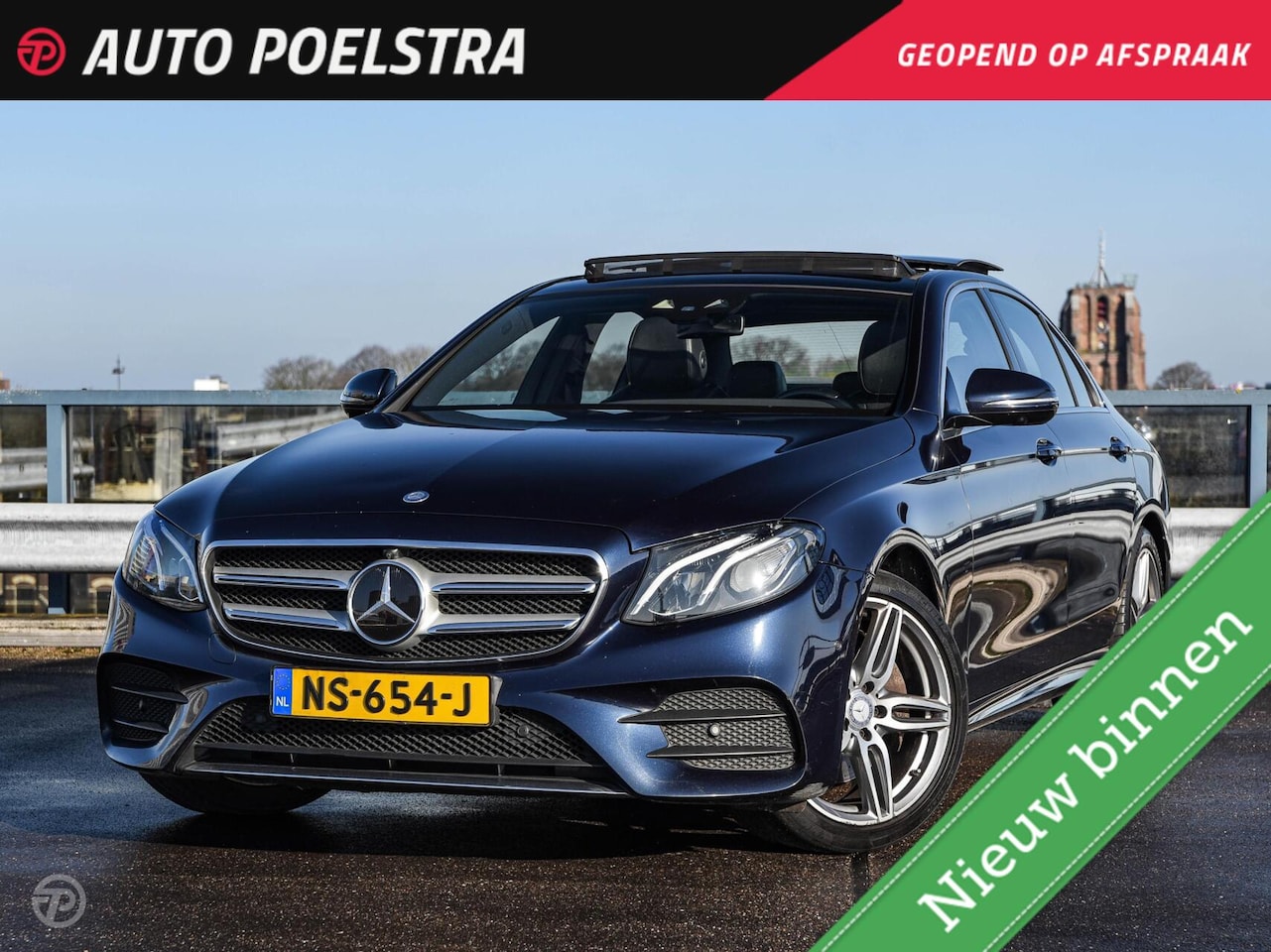 Mercedes-Benz E-klasse - 200 Ambition AMG Line Panoramadak HUD Widescreen Burmester Sfeerverlichting Keyless Distro - AutoWereld.nl