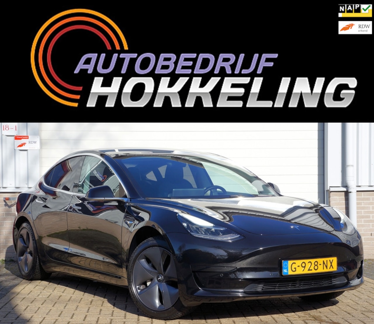 Tesla Model 3 - Standard RWD Plus 60 kWh; Black on Black !! - AutoWereld.nl