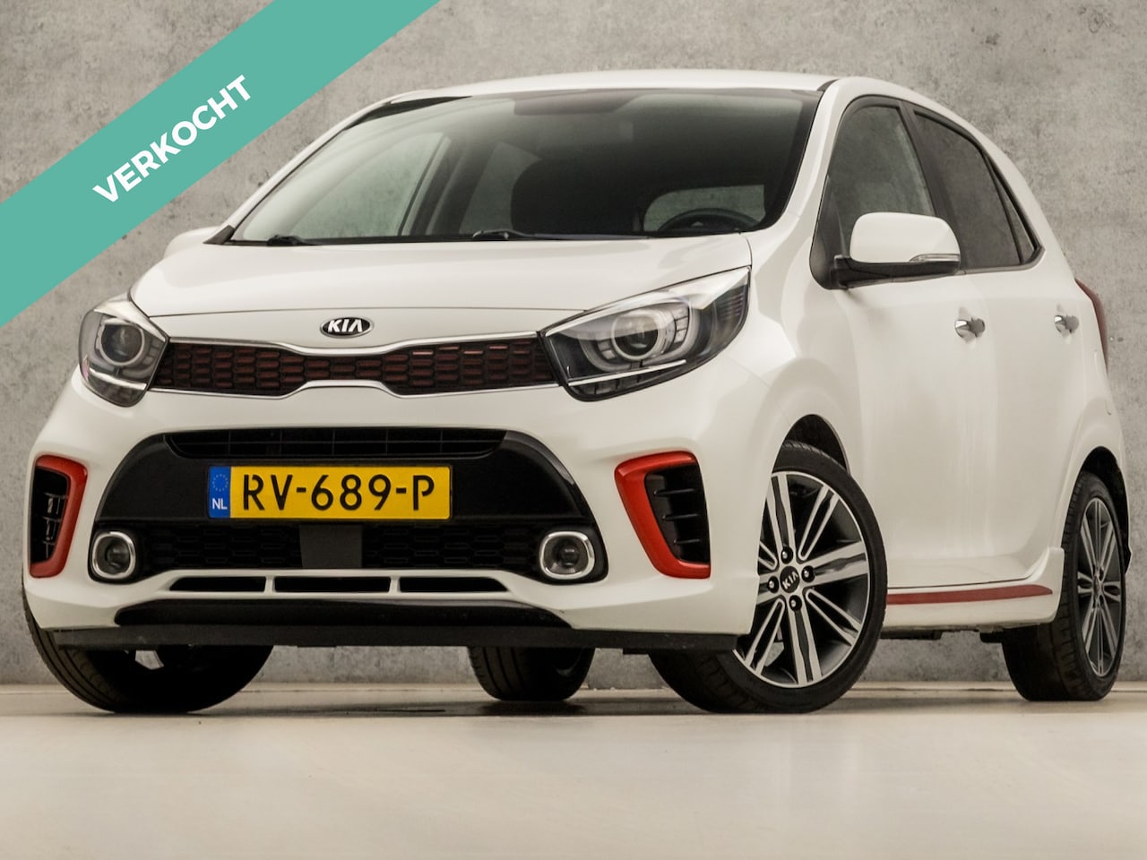 Kia Picanto - 1.2 CVVT GT-Line (APPLE CARPLAY, CLIMATE, LEDER, CAMERA, STUUR/STOELVERWARMING, SPORTSTOEL - AutoWereld.nl
