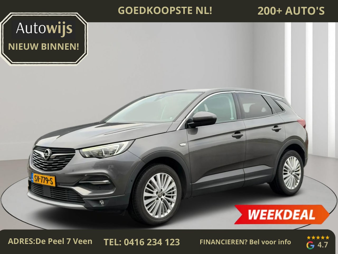 Opel Grandland X - 1.2 Turbo Innovation|NAVI|LED|PDC|LM-VELG|Keyless|NL AUTO| - AutoWereld.nl