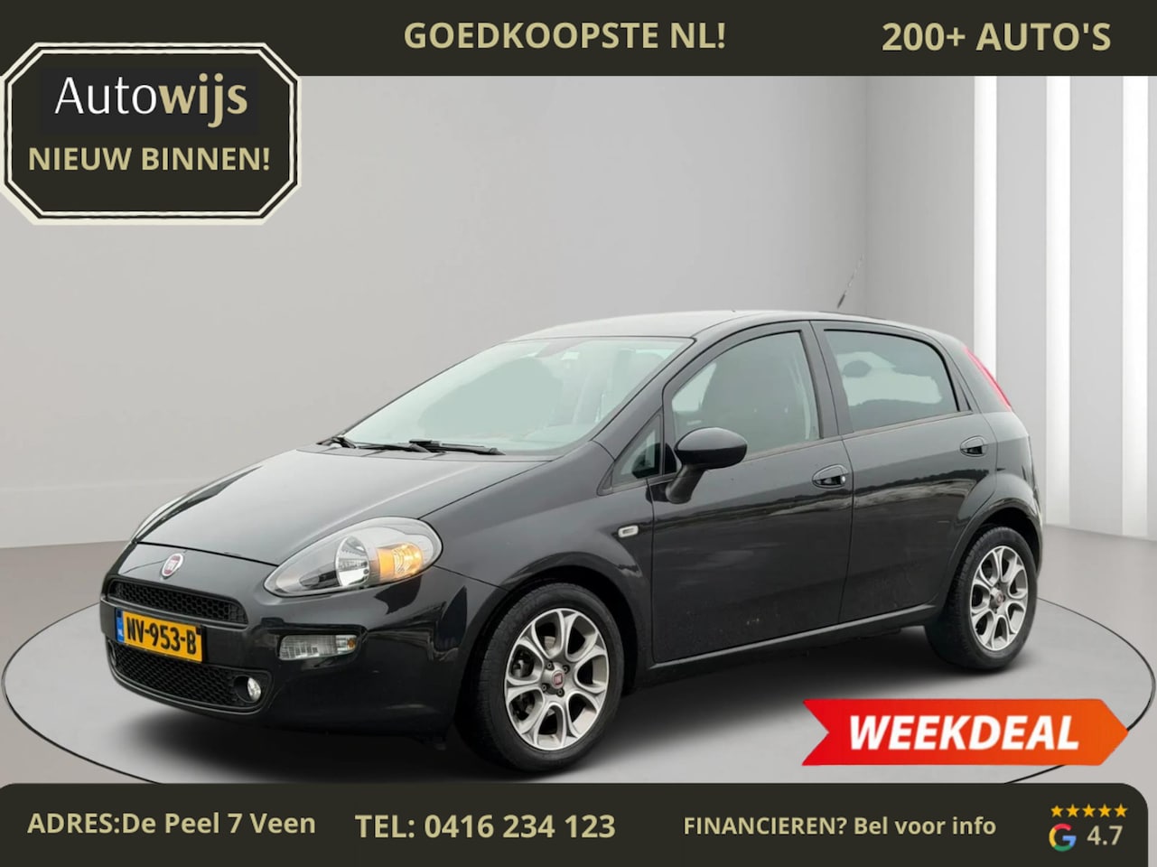 Fiat Punto Evo - 0.9 TwinAir Lounge|NL AUTO|NAVI|5-DEU|CLIMA|118DKM|NWE APK - AutoWereld.nl