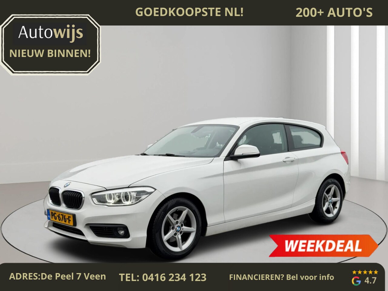BMW 1-serie - 118i Executive|AUT|NL AUTO|LED|NAVI|PDC|LM-VELG - AutoWereld.nl