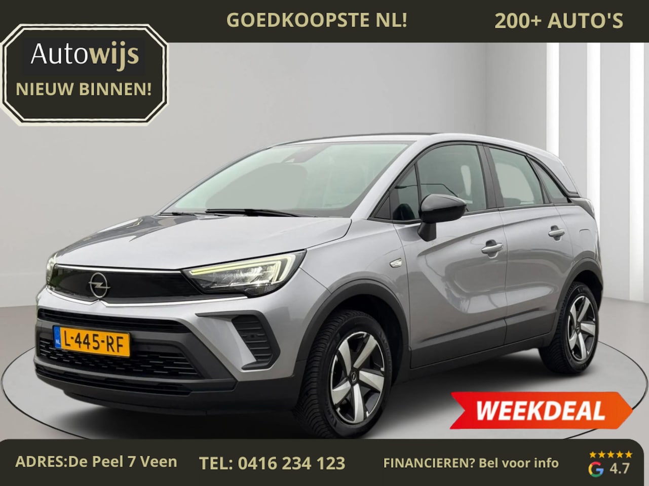 Opel Crossland - 1.2 Turbo Edition|NWE MODEL|360Cam|Carplay|Navi|CRUISE|NL AUTO - AutoWereld.nl