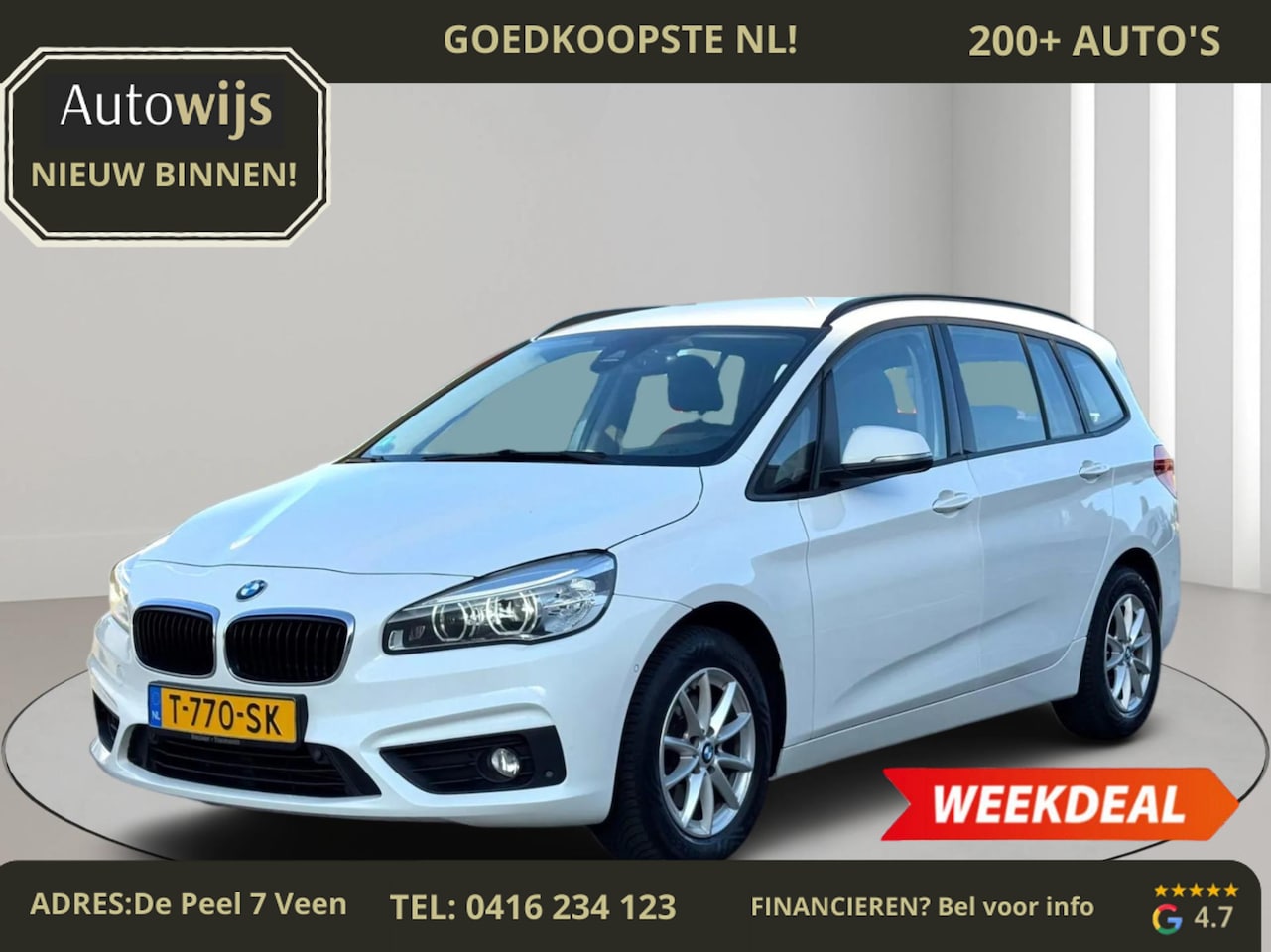 BMW 2-serie Gran Tourer - 216i High Executive|LED|NAVI|PDC|DEALER ONDERHOUDEN - AutoWereld.nl