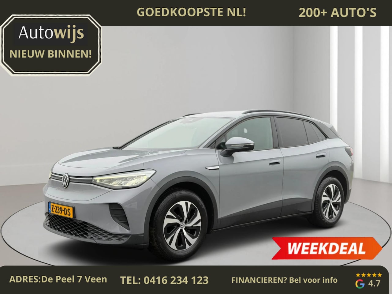 Volkswagen ID.4 - Pure 52 kWh|NAVI|PDC|LED|125KW - AutoWereld.nl