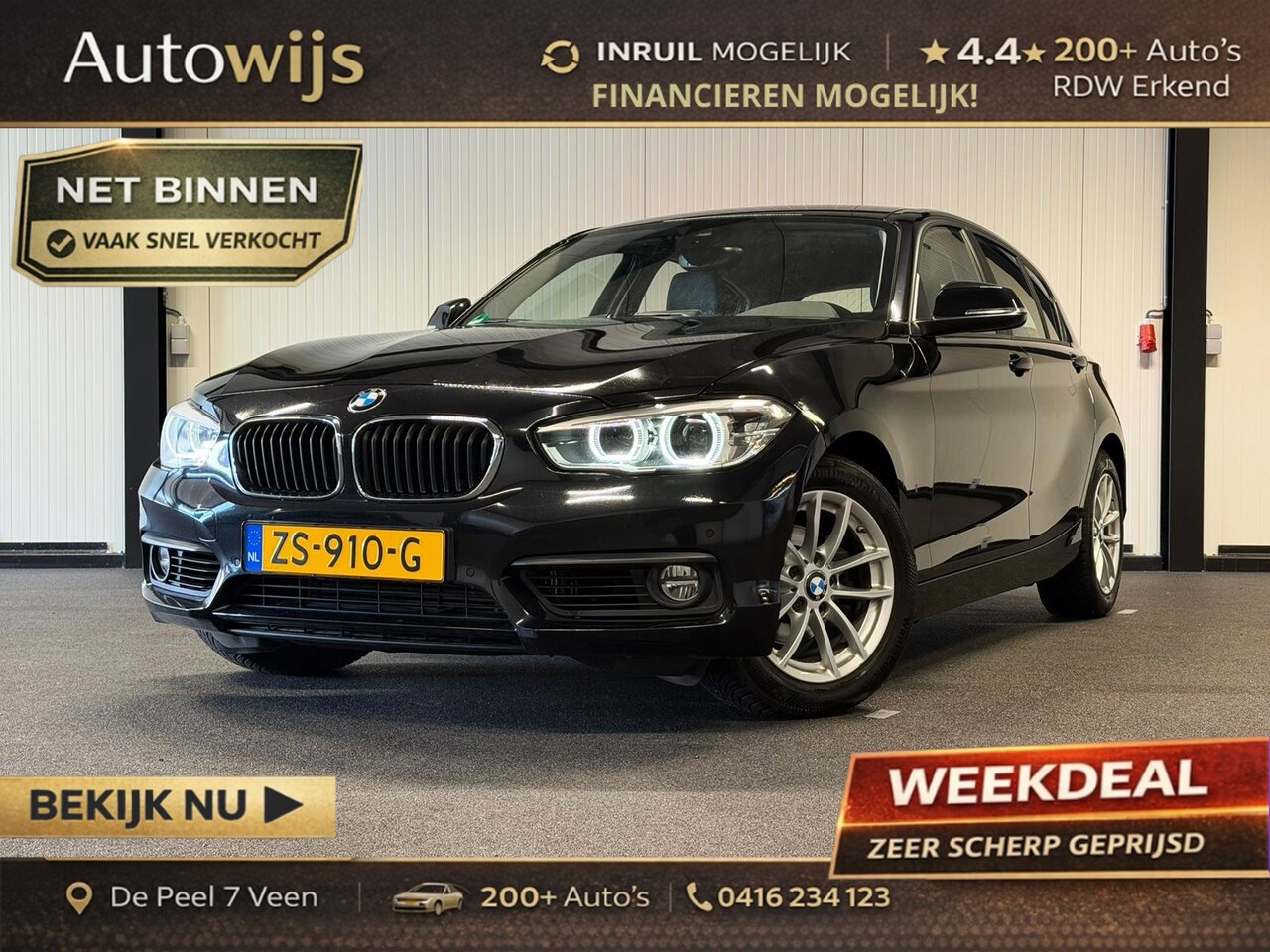 BMW 1-serie - 118i Edition Shadow High Executive|AUT|LEDER|PDC|LED|STOELVERW - AutoWereld.nl